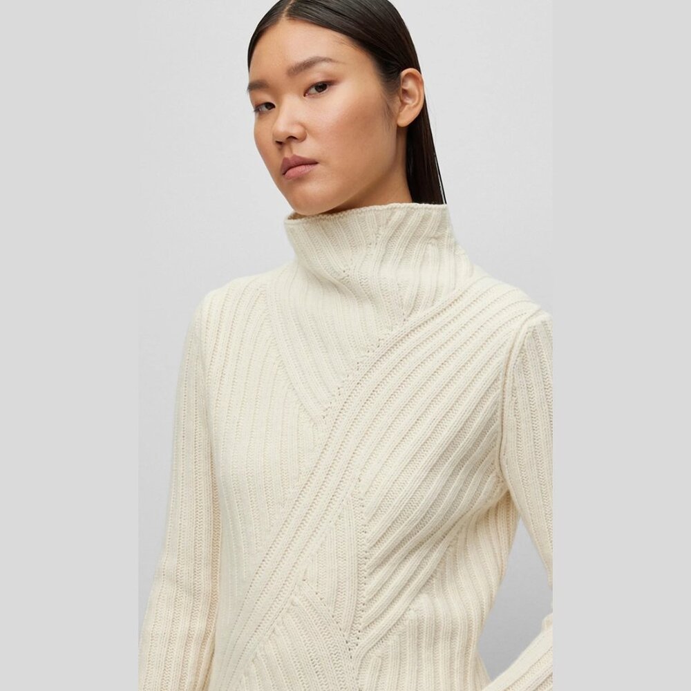 Hugo Boss Funnel-neck virgin wool and cashmere sweater